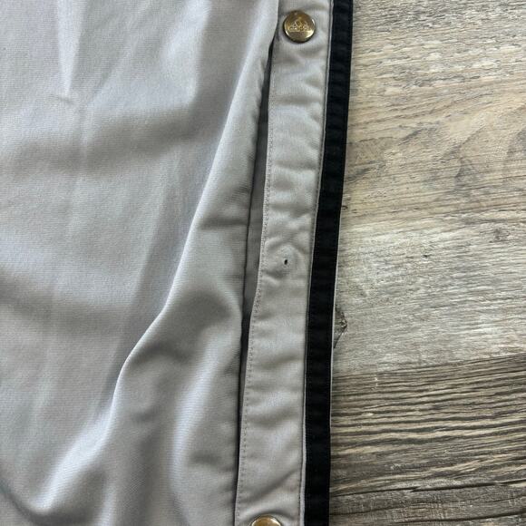 Vintage Y2K Adidas Gray Black 3 Striped Mens L‎ Break Away Track Pants Tear Away - Picture 3 of 13
